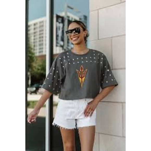 Gameday Couture Tops - NWT Women's Gameday Couture T-shirt Size M Gray